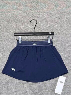 Alo Yoga Navy Blue Athletic Tennis Skirt